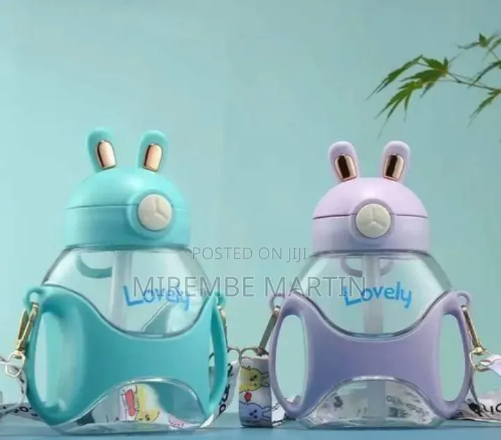 Adorable Rabbit-Themed Children's Sippy Water Bottle, 500ml