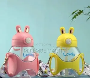 Adorable Rabbit-Themed Children's Sippy Water Bottle, 500ml