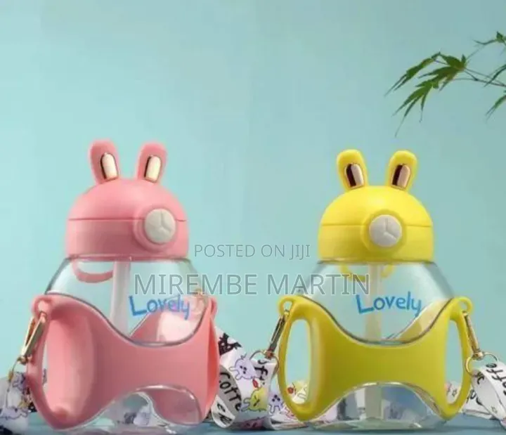 Adorable Rabbit-Themed Children's Sippy Water Bottle, 500ml