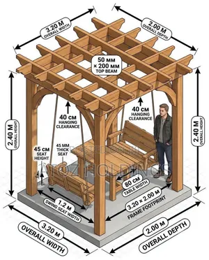 Pergolas/Simple Wooden Pergolas From 385,000/- Per Square Meter