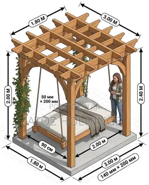 Pergolas/Simple Wooden Pergolas From 385,000/- Per Square Meter