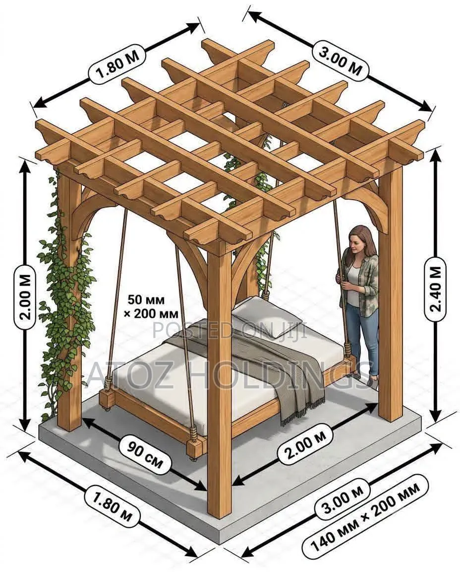 Pergolas/Simple Wooden Pergolas From 385,000/- Per Square Meter