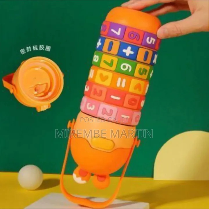 Interactive Kids' Water Bottle With Math Slide Ring