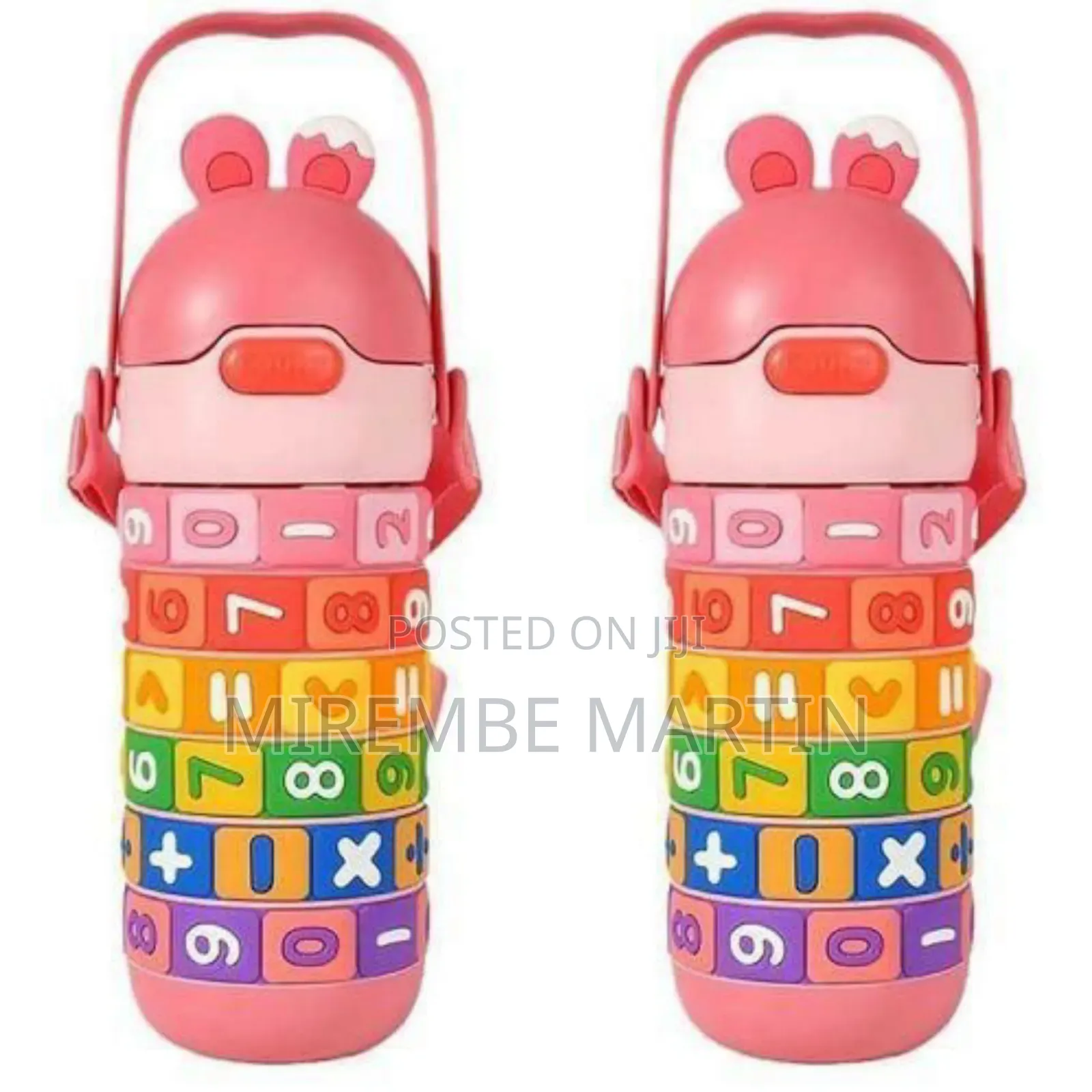 Interactive Kids' Water Bottle With Math Slide Ring