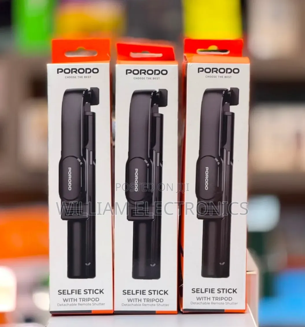 Porodo Bluetooth Selfie Stick With Tripod Stand