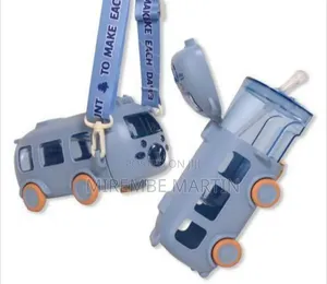 Fun Car-Shaped Kids' Water Bottle With Sippy Spout and Strap (500ml)
