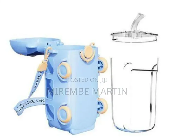 Fun Car-Shaped Kids' Water Bottle With Sippy Spout and Strap (500ml)
