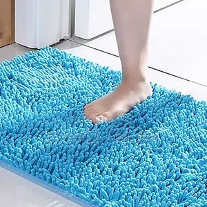 1 PC Shagged Bathroom Mat Absorbent Room Door Chenille Foot Mat(40x60)