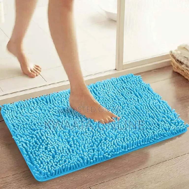 1 PC Shagged Bathroom Mat Absorbent Room Door Chenille Foot Mat(40x60)