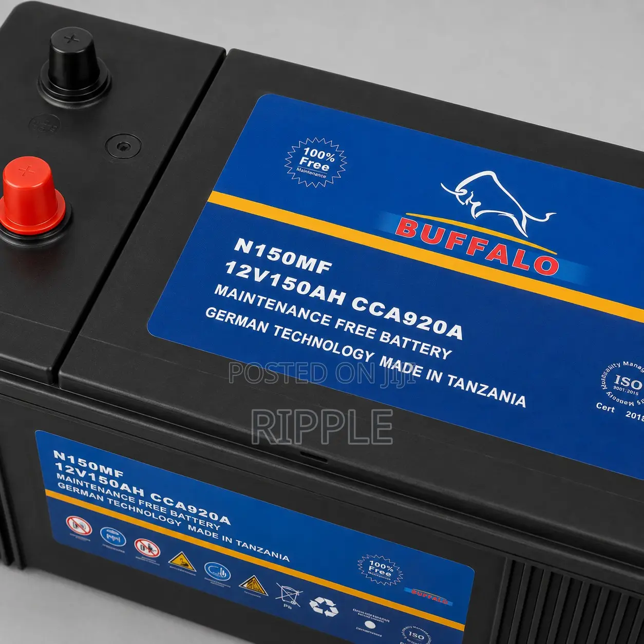 150Ah Buffalo N150 920CCA Maintenance Free Car Battery 12V
