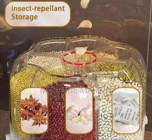 Multi-Functional Rotating Grain Dispenser and Dry Food Storage