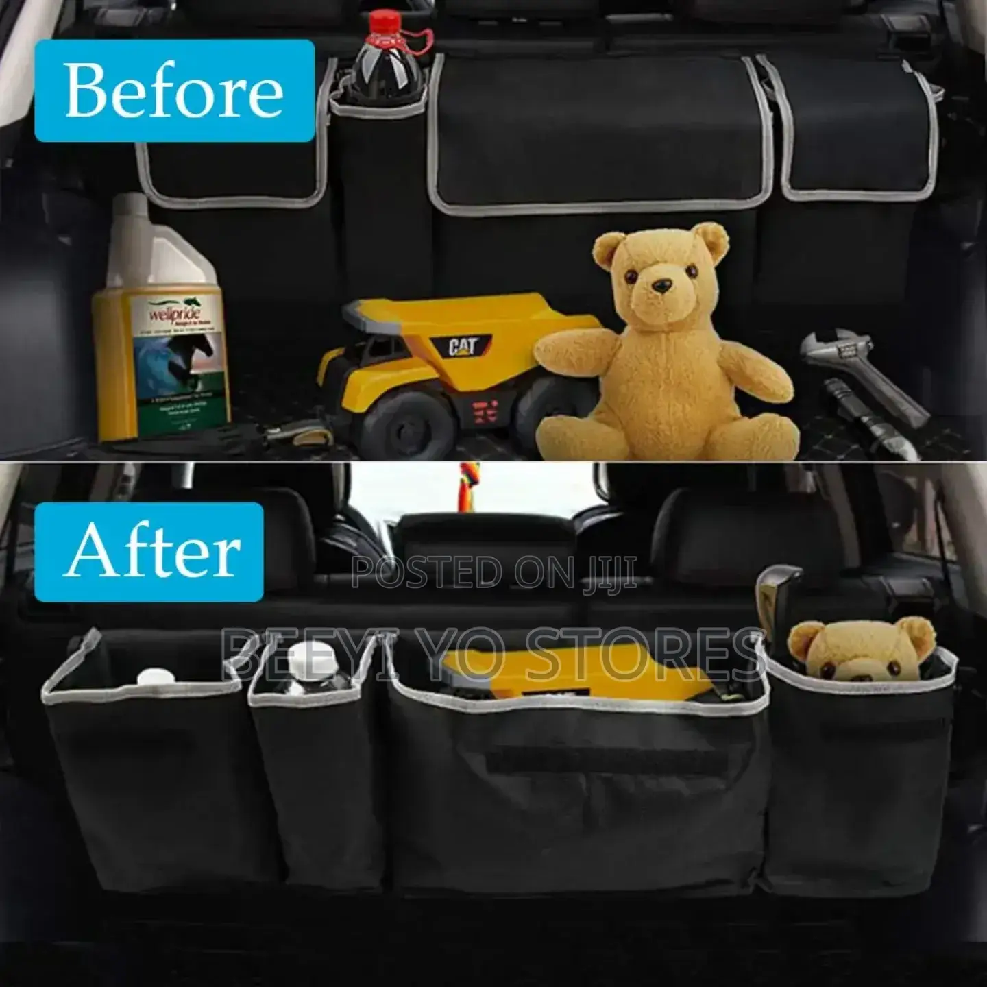 Hanging Car Trunk Organizer With Multi-Pocket Storage