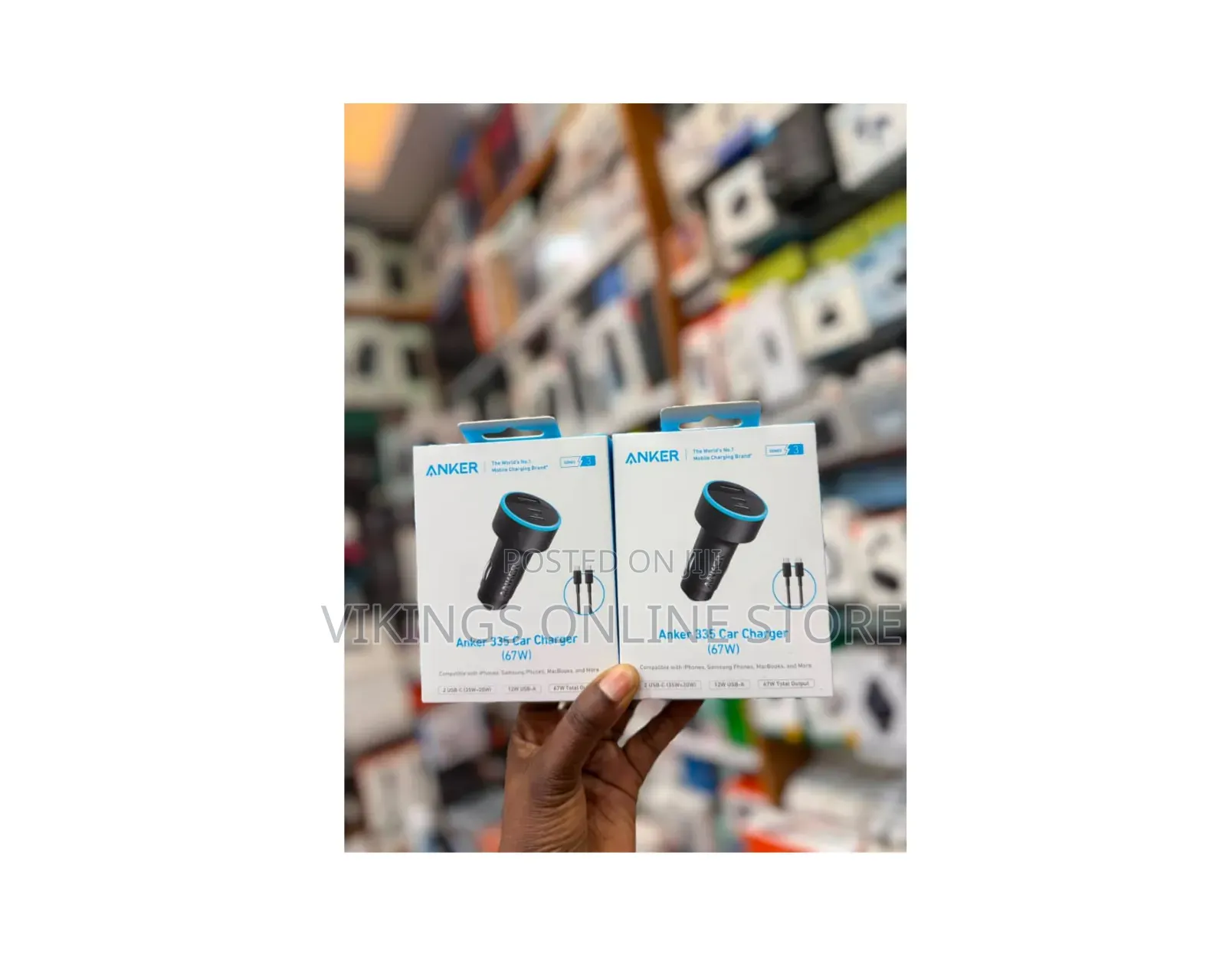 Anker 335 Car Charger With a Total Power Output of 67W