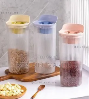 Stylish Fluted Kitchen Storage Containers With Dispensing Lids