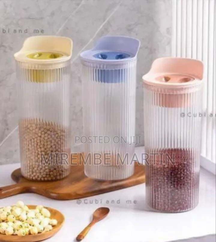 Stylish Fluted Kitchen Storage Containers With Dispensing Lids