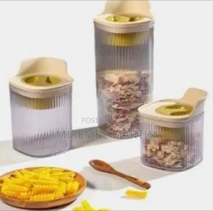 Stylish Fluted Kitchen Storage Containers With Dispensing Lids