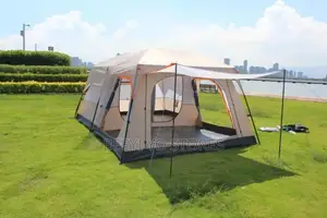 Large Multi-Room Family Camping Tent With Awning Canopy and Carry Bag
