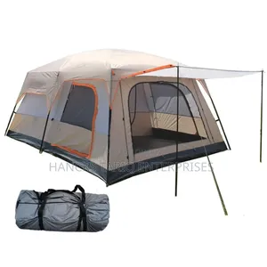 Large Multi-Room Family Camping Tent With Awning Canopy and Carry Bag