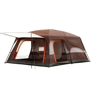 Large Multi-Room Family Camping Tent With Awning Canopy and Carry Bag