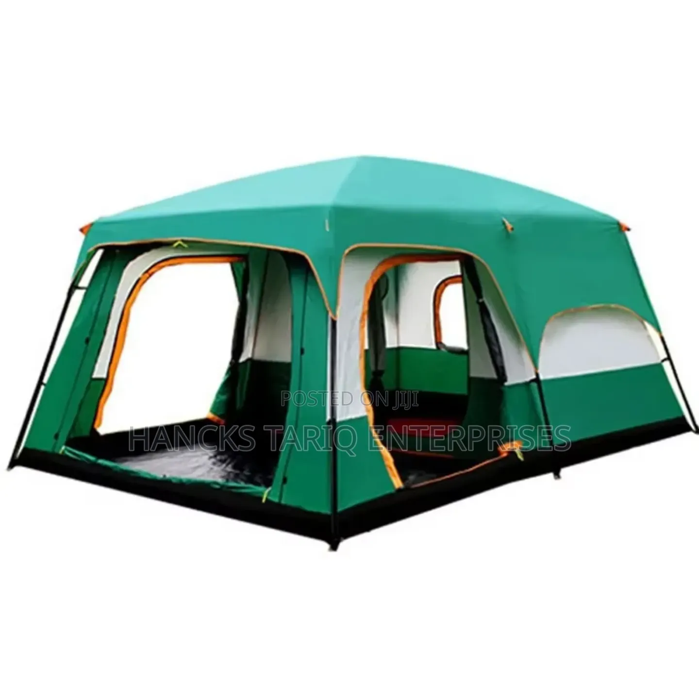 Large Multi-Room Family Camping Tent With Awning Canopy and Carry Bag