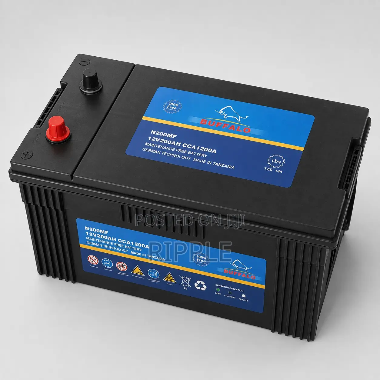200Ah Buffalo N200MF 1200CCA Maintenance Free Heavy Duty Battery 12V