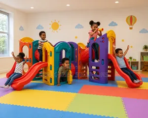 Indoor Adventure Playground Slides and Tunnels for Kids 
