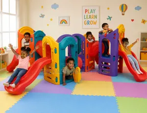 Indoor Adventure Playground Slides and Tunnels for Kids 
