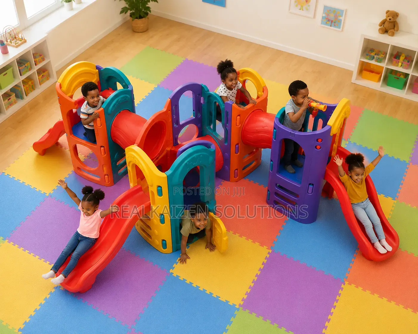 Indoor Adventure Playground Slides and Tunnels for Kids 