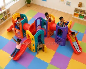 Indoor Adventure Playground Slides and Tunnels for Kids 