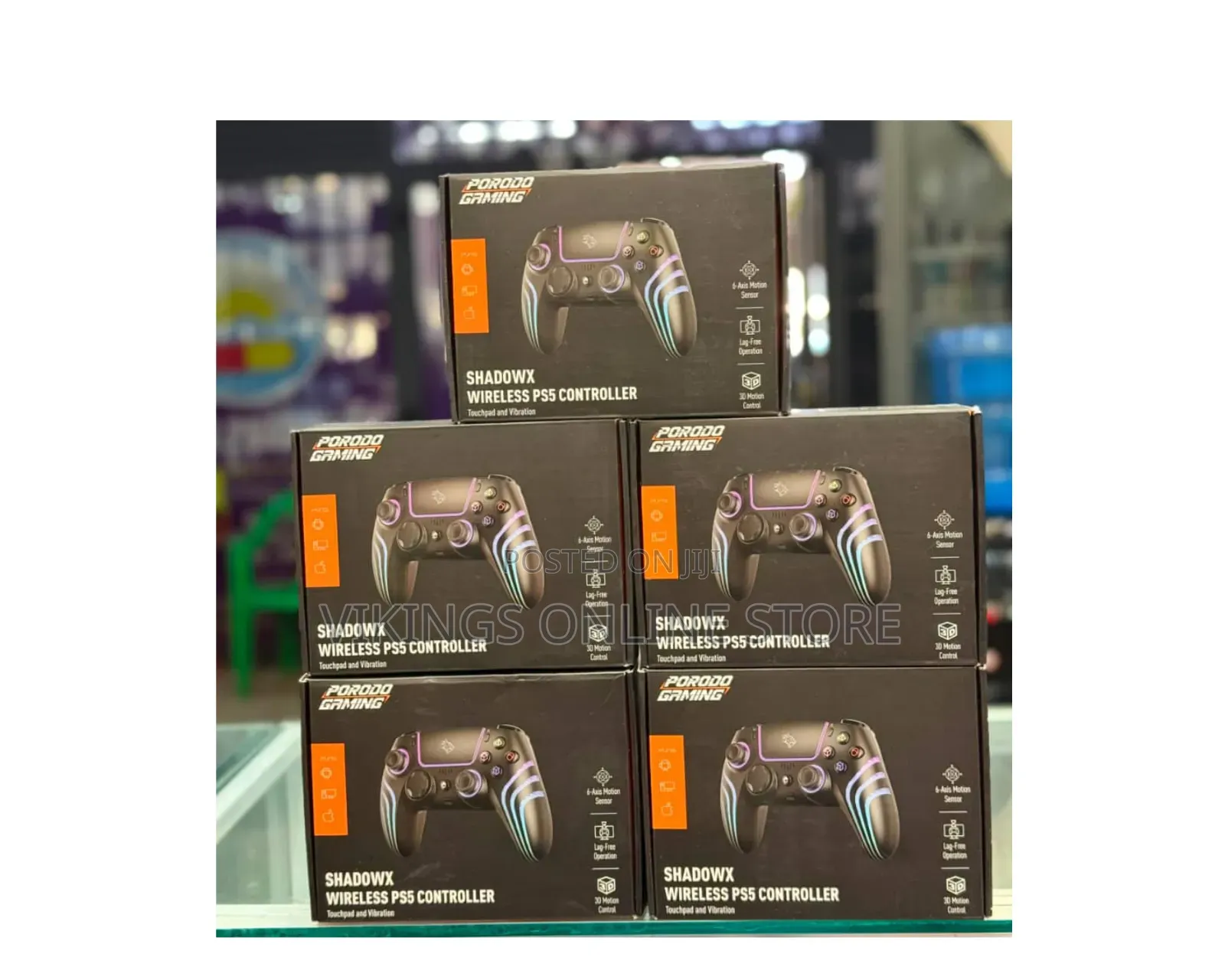 Porodo Gaming ShadowX Wireless PS5 Controller Featuring RGB Lighting