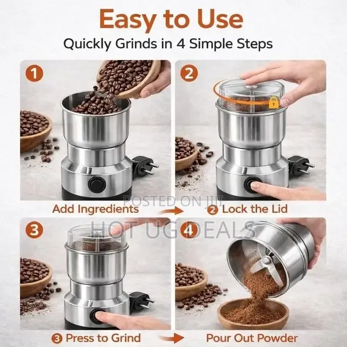 300ml Electric Coffee Spice Grinders - Silver