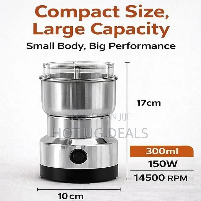 300ml Electric Coffee Spice Grinders - Silver