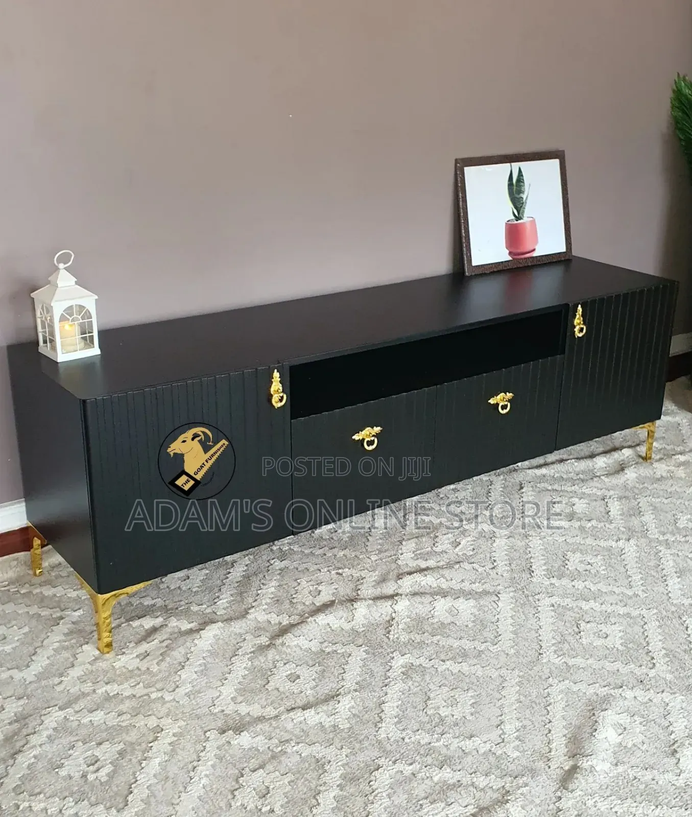 Black 2m TV Stand (200cm)length for Sale