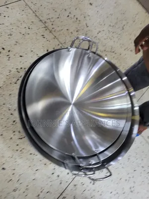 55cm Stainless Steel Wok Pan With Handles / Easy to Clean