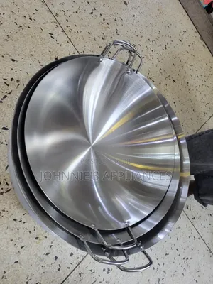 55cm Stainless Steel Wok Pan With Handles / Easy to Clean