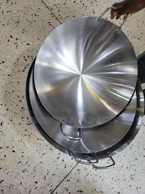 55cm Stainless Steel Wok Pan With Handles / Easy to Clean