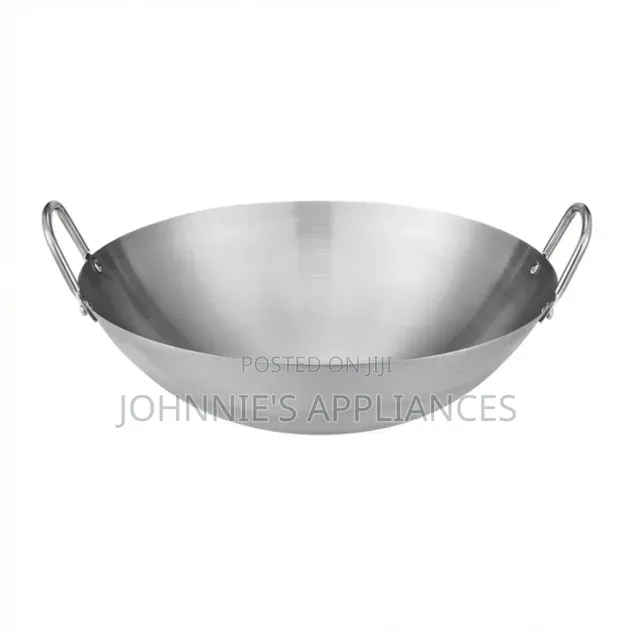 55cm Stainless Steel Wok Pan With Handles / Easy to Clean