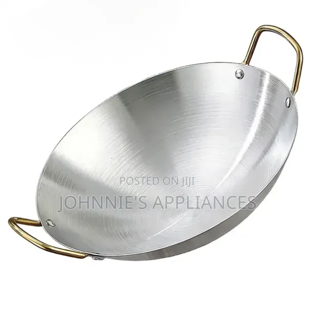 55cm Stainless Steel Wok Pan With Handles / Easy to Clean