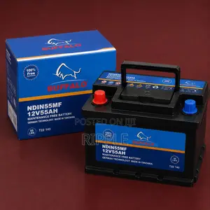 55Ah Buffalo DIN55 550CCA Maintenance Free Car Battery 12V