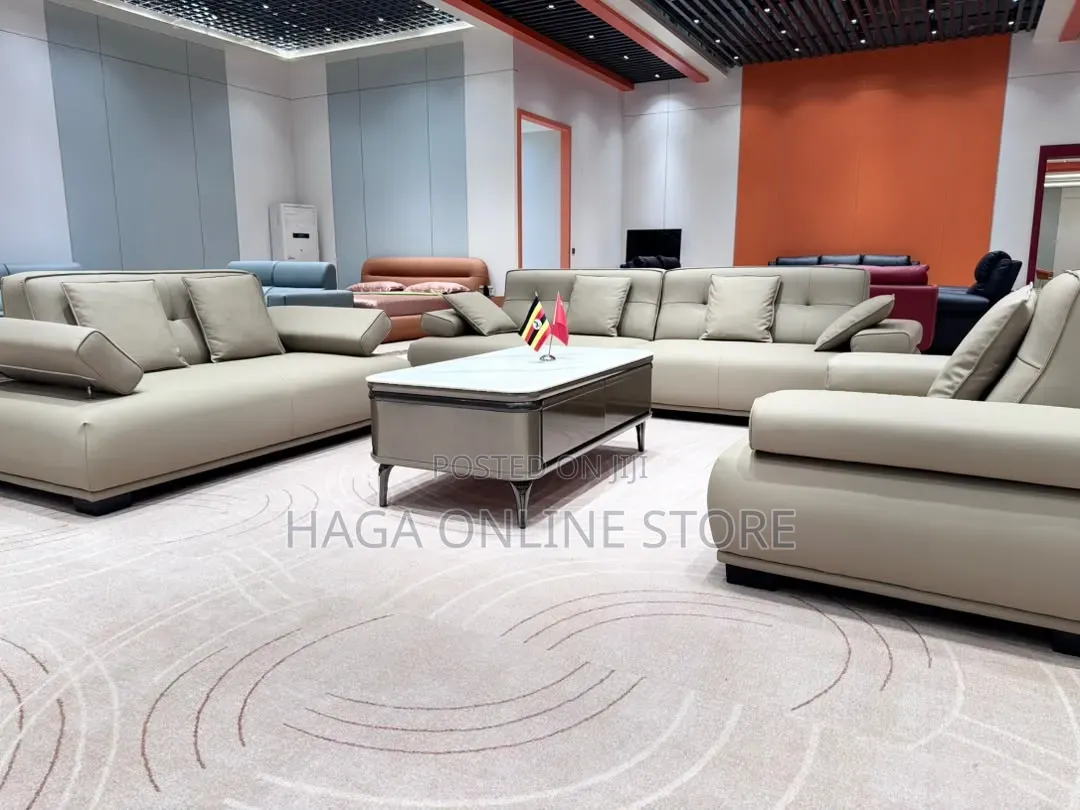 Leather Black Living Room Sofa