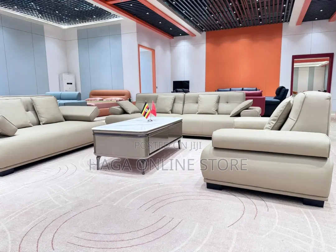 Leather Black Living Room Sofa