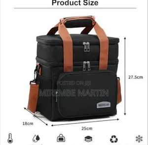 BRIVILAS Dual-Compartment Insulated Lunch Bag / Cooler Bag
