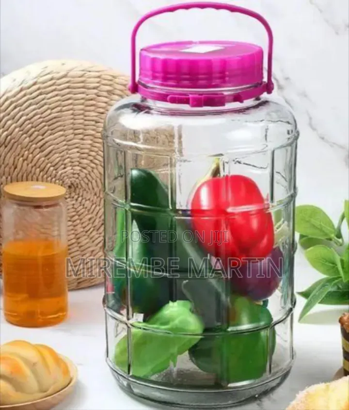 Large Capacity Glass Jar With Carrying Handle