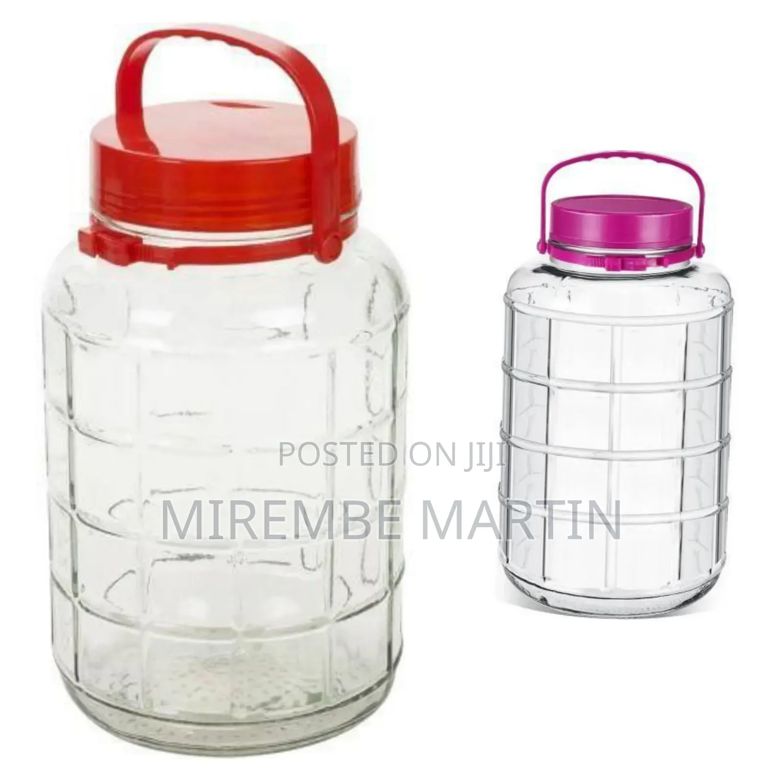 Large Capacity Glass Jar With Carrying Handle