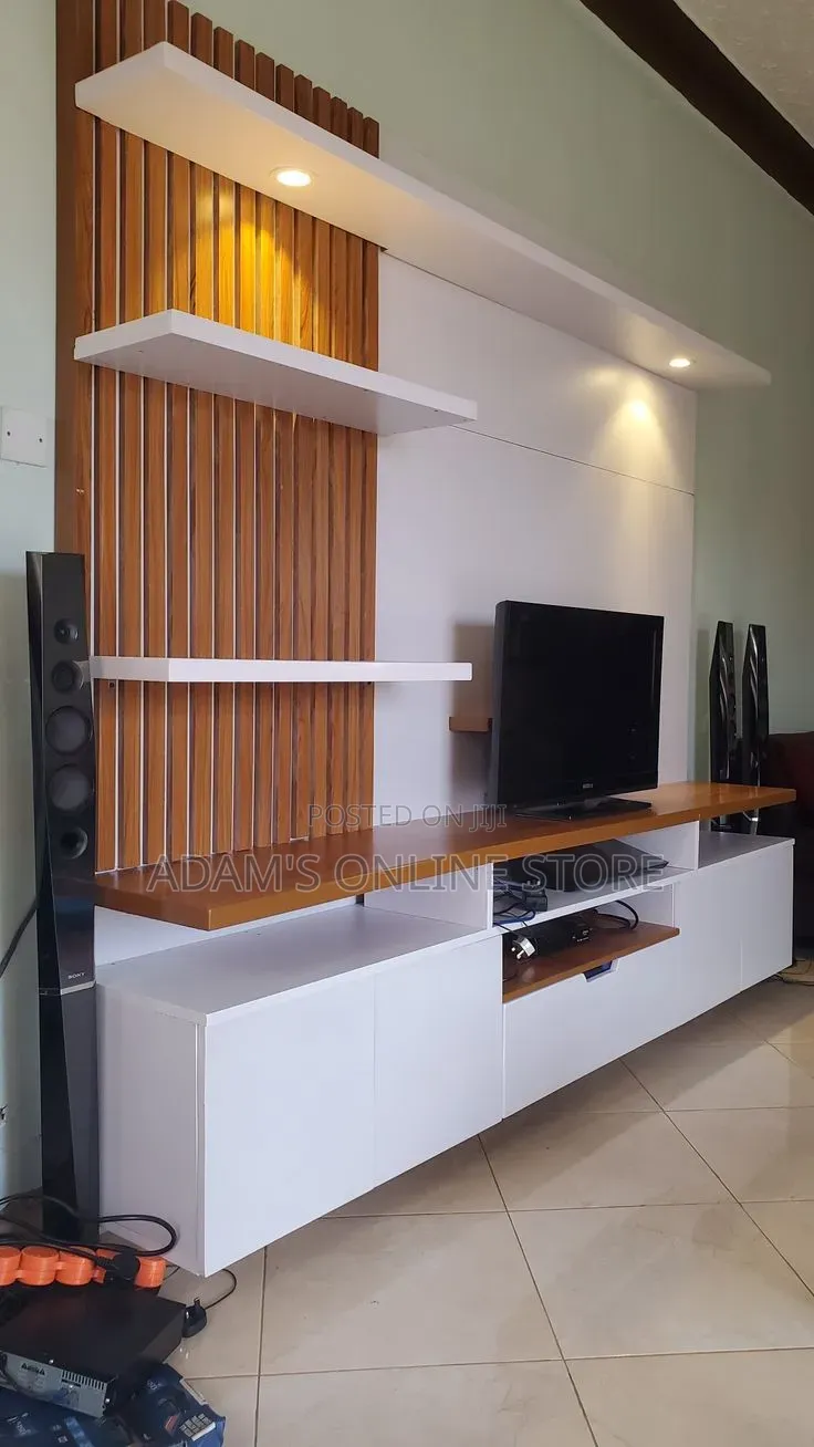Wall Mount TV Stand Television 📺 for Sale in Brown and White
