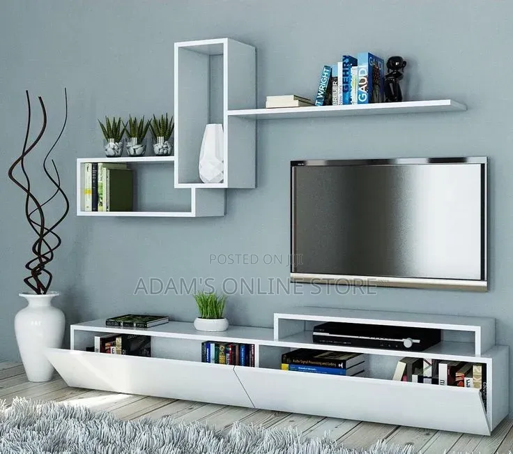 Wall Mount TV Stand Television 📺 for Sale in Brown and White