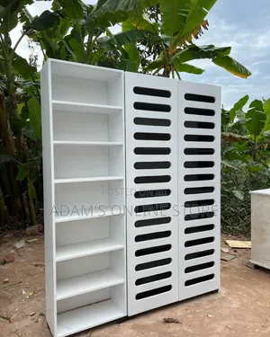 White and Black Shoe Rack