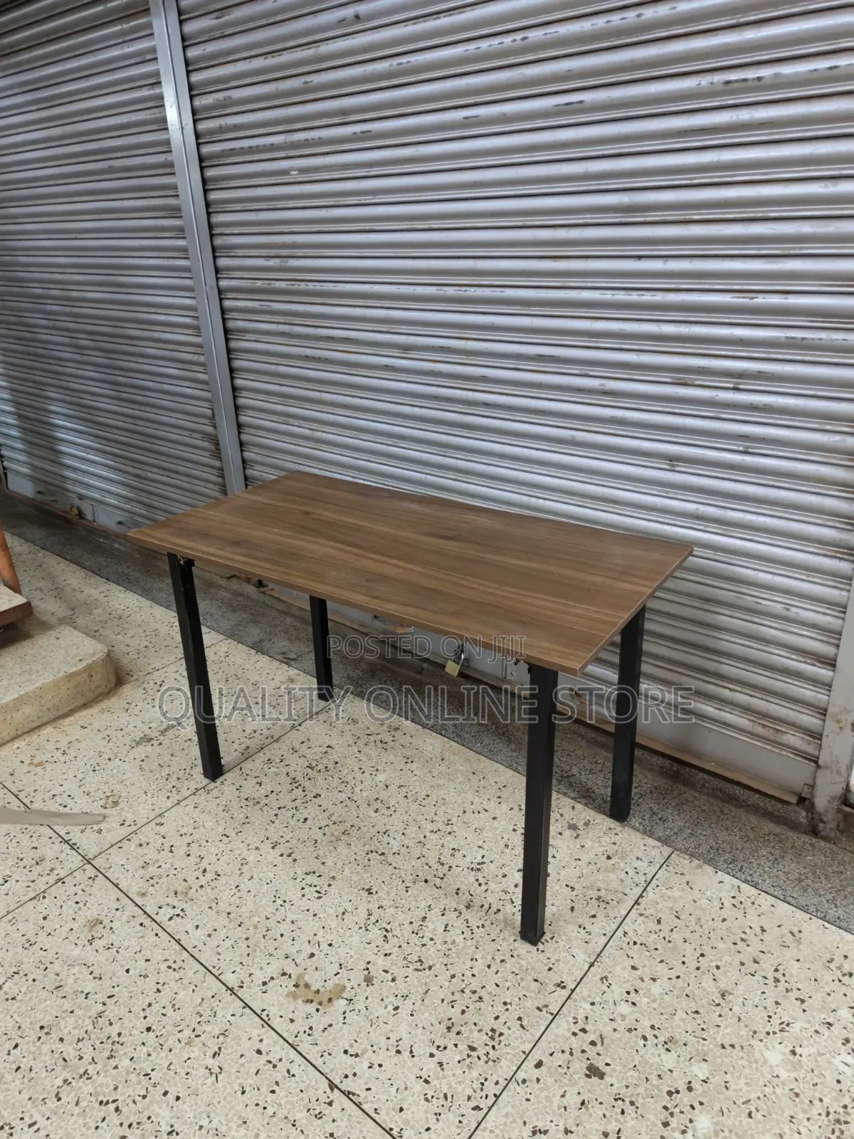 Metallic Stand Foldable Wooden Table 120cm