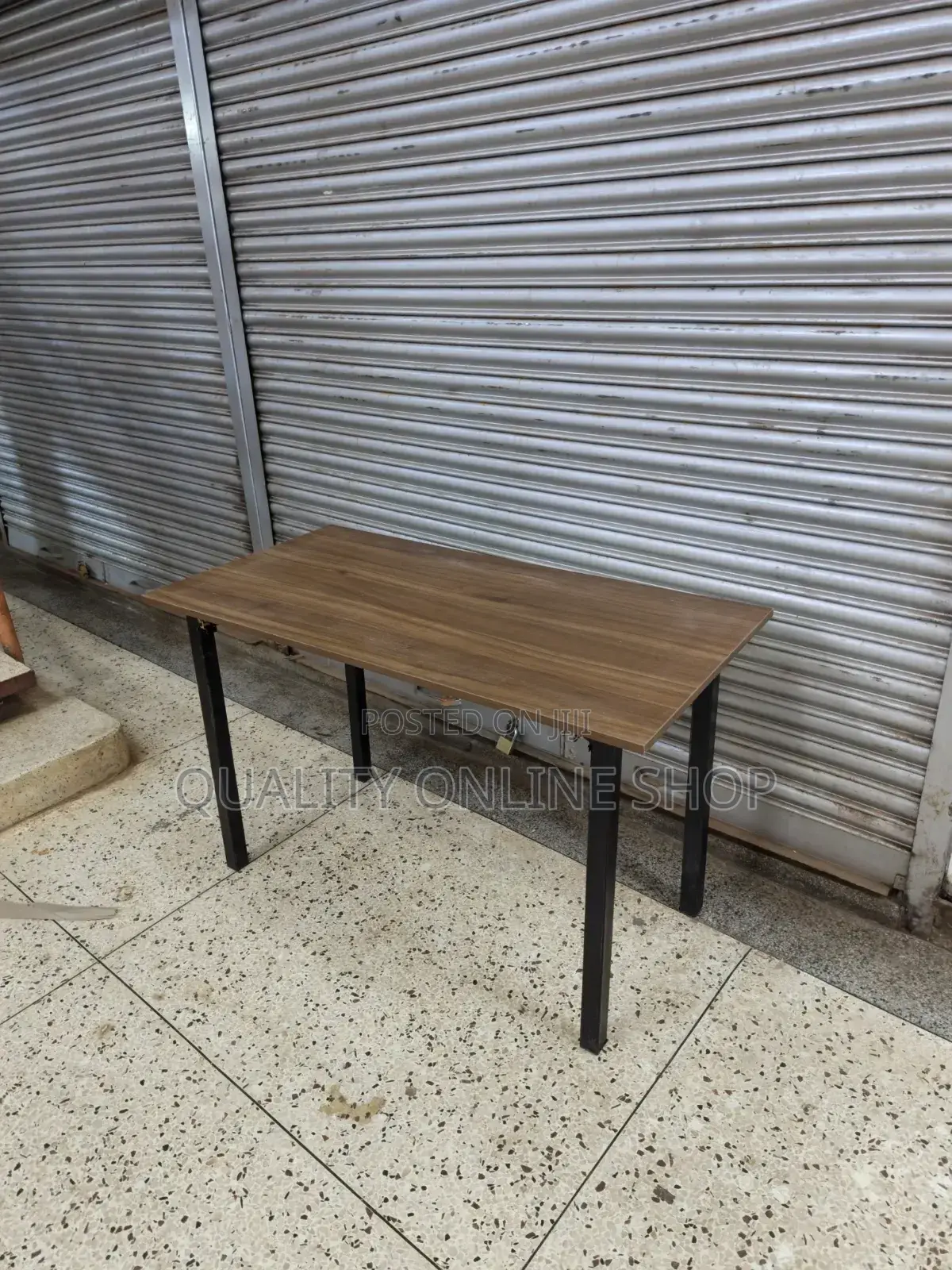 Metallic Stand Foldable Wooden Table 120cm