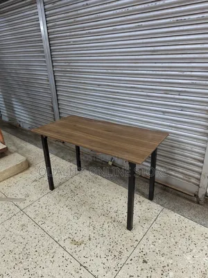 Metallic Stand Foldable Wooden Table 120cm